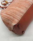 Donna Karan Salmon Raffia Weekend Tote Bag