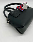 Steve Madden Black Faux Leather Bmelodie Small East/ West Bag with Scarf