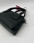 Steve Madden Black Faux Leather Bmelodie Small East/ West Bag with Scarf