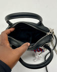 Steve Madden Black Faux Leather Bmelodie Small East/ West Bag with Scarf