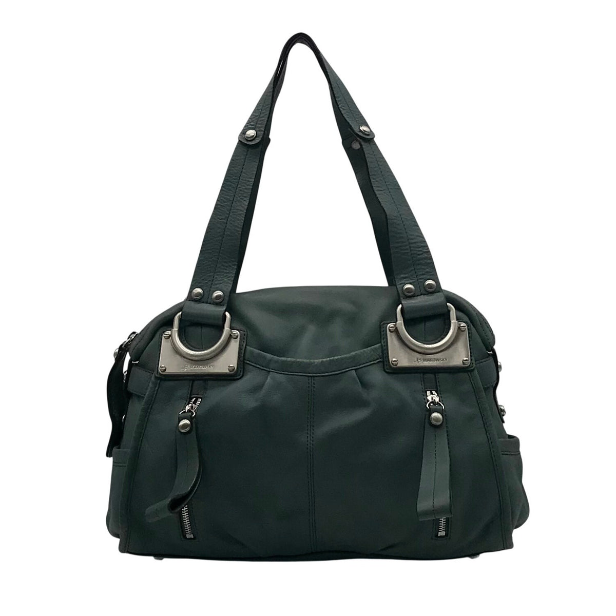 B. Makowsky Sage Pebbled Leather Shoulder Bag