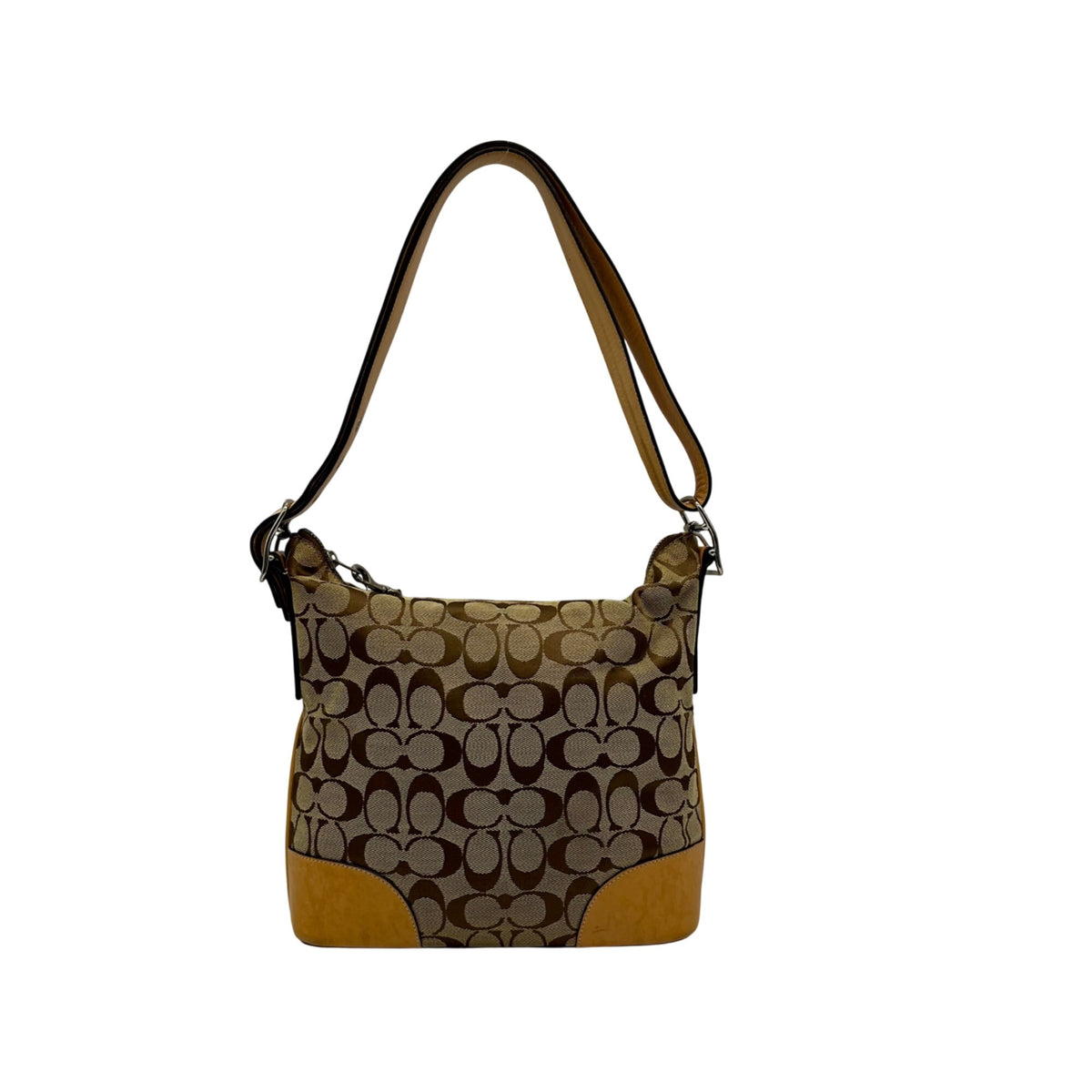 Coach Brown Signature Canvas Shoulder Bag 6347