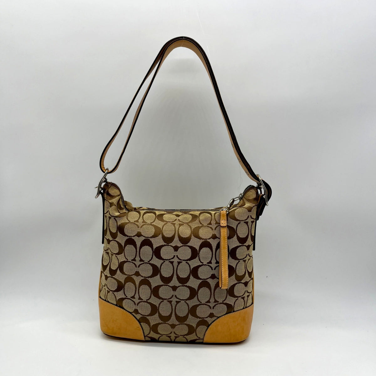 Coach Brown Signature Canvas Shoulder Bag 6347