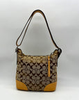 Coach Brown Signature Canvas Shoulder Bag 6347