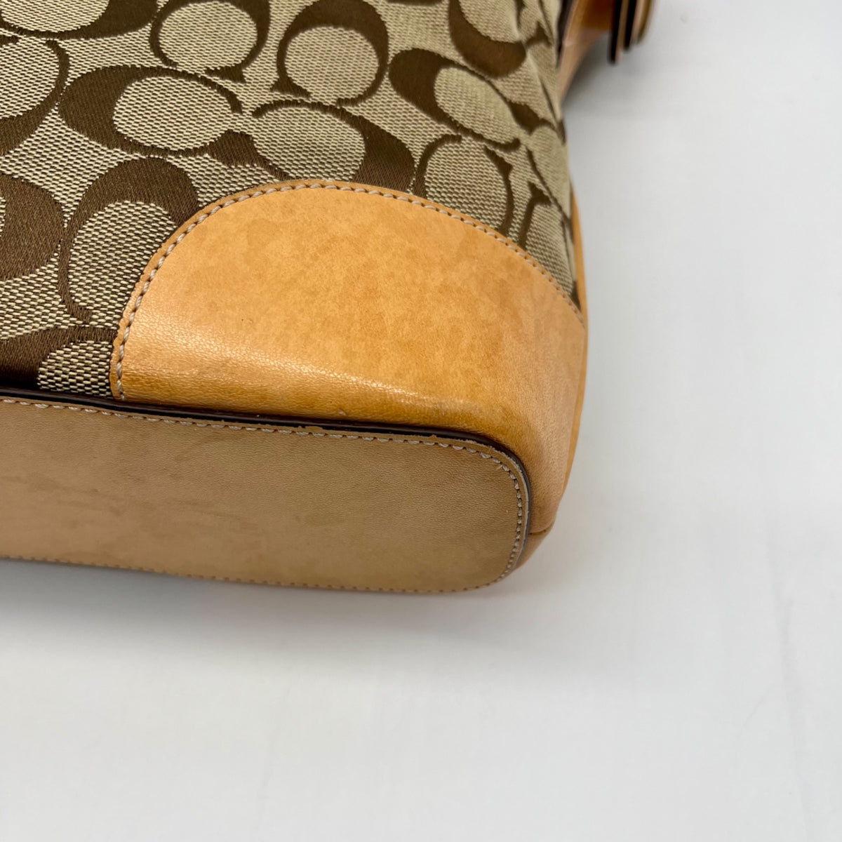 Coach Brown Signature Canvas Shoulder Bag 6347