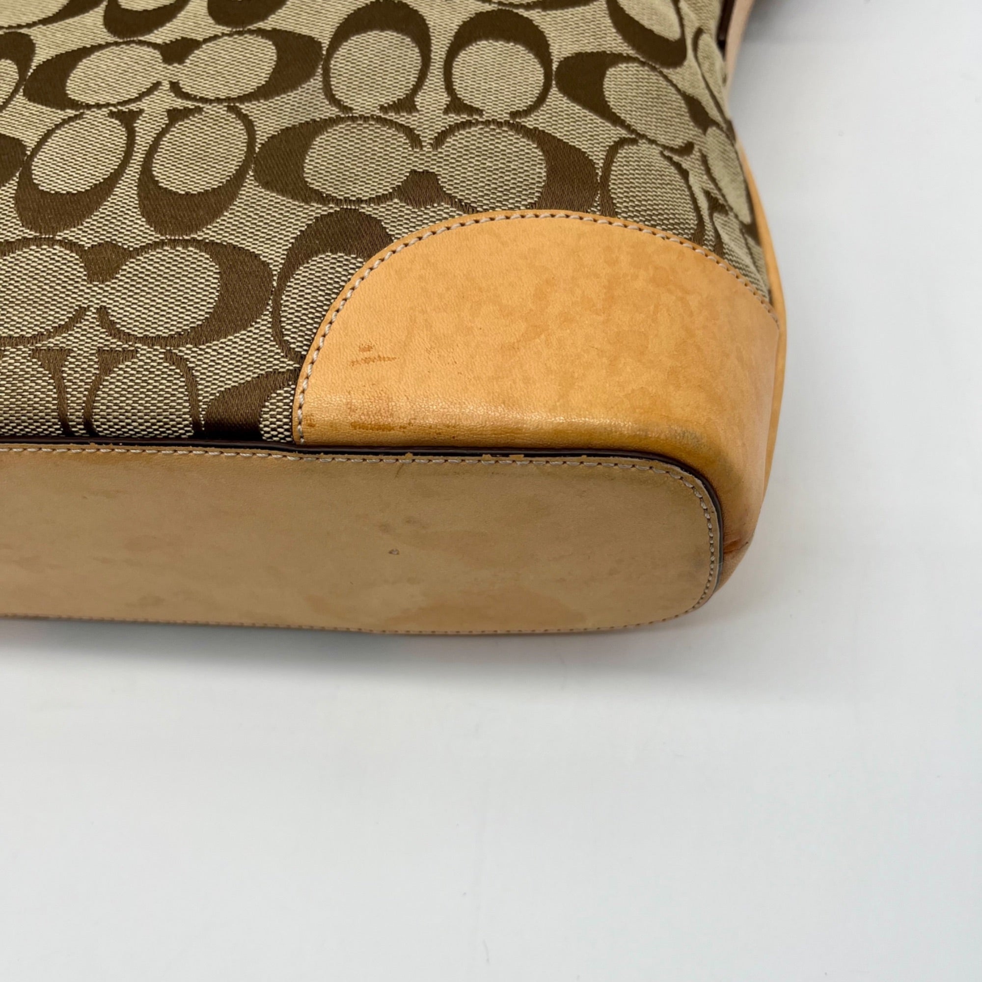 Coach Brown Signature Canvas Shoulder Bag 6347