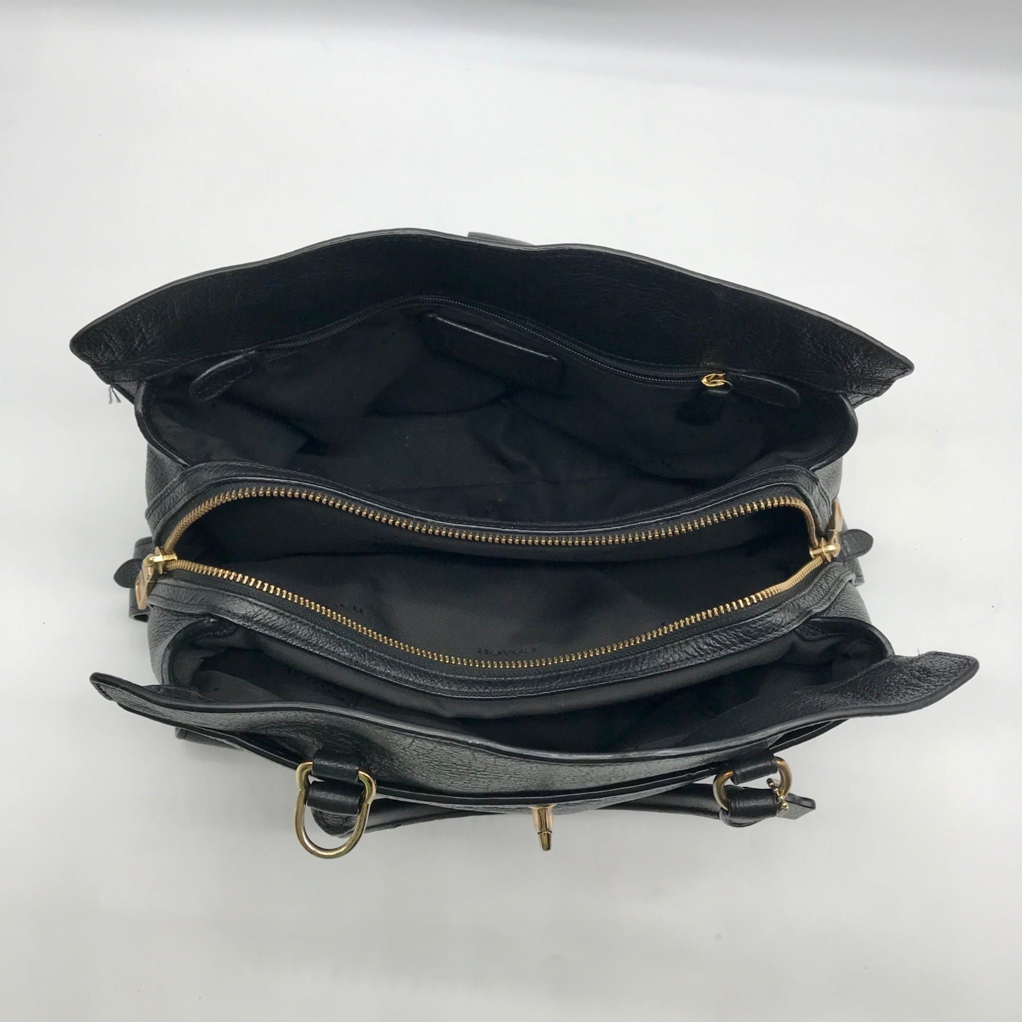 Coach Black Leather Mercer 30 Satchel Bag 37575