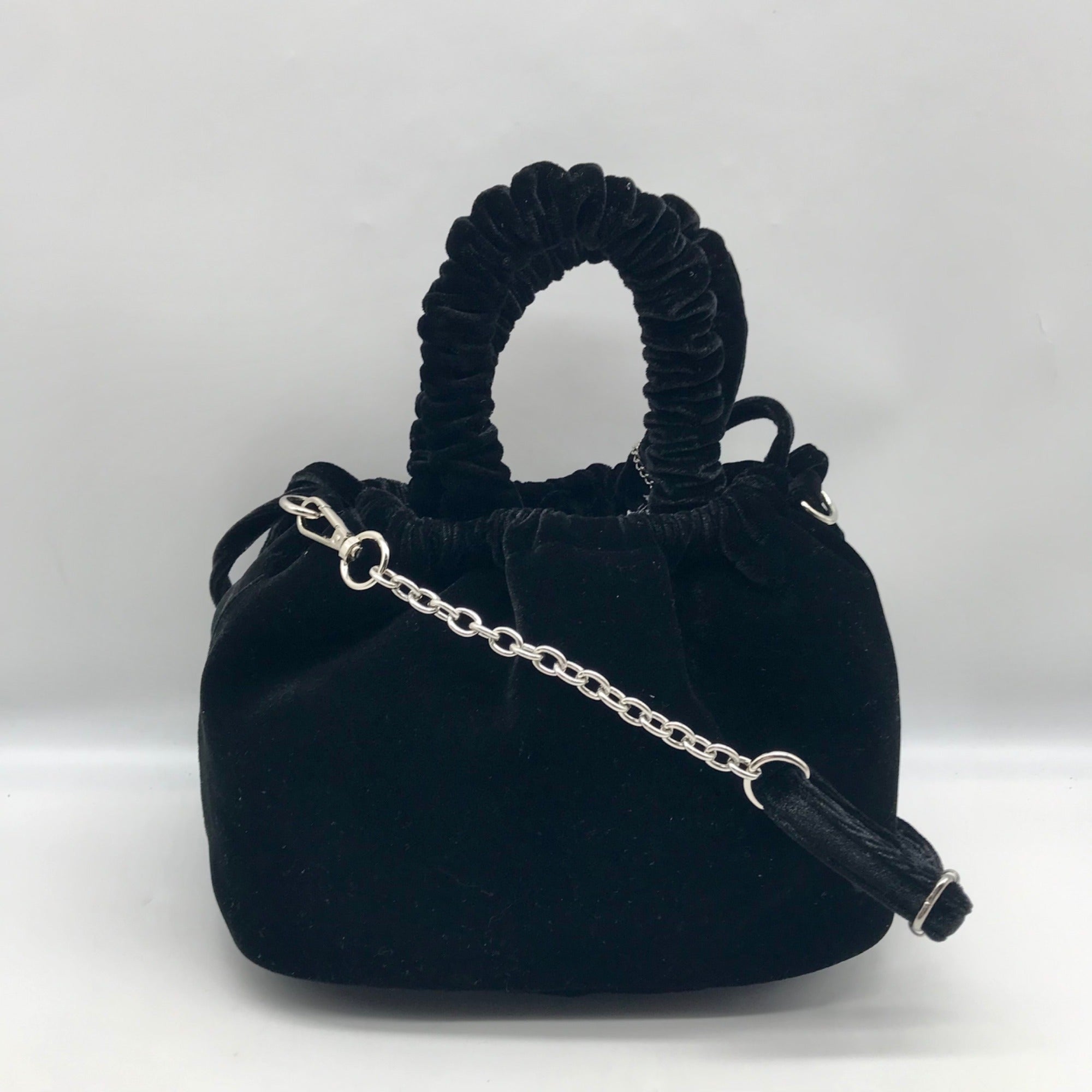 House of Harlow 1960 Black Crushed Velvet Tote Bag