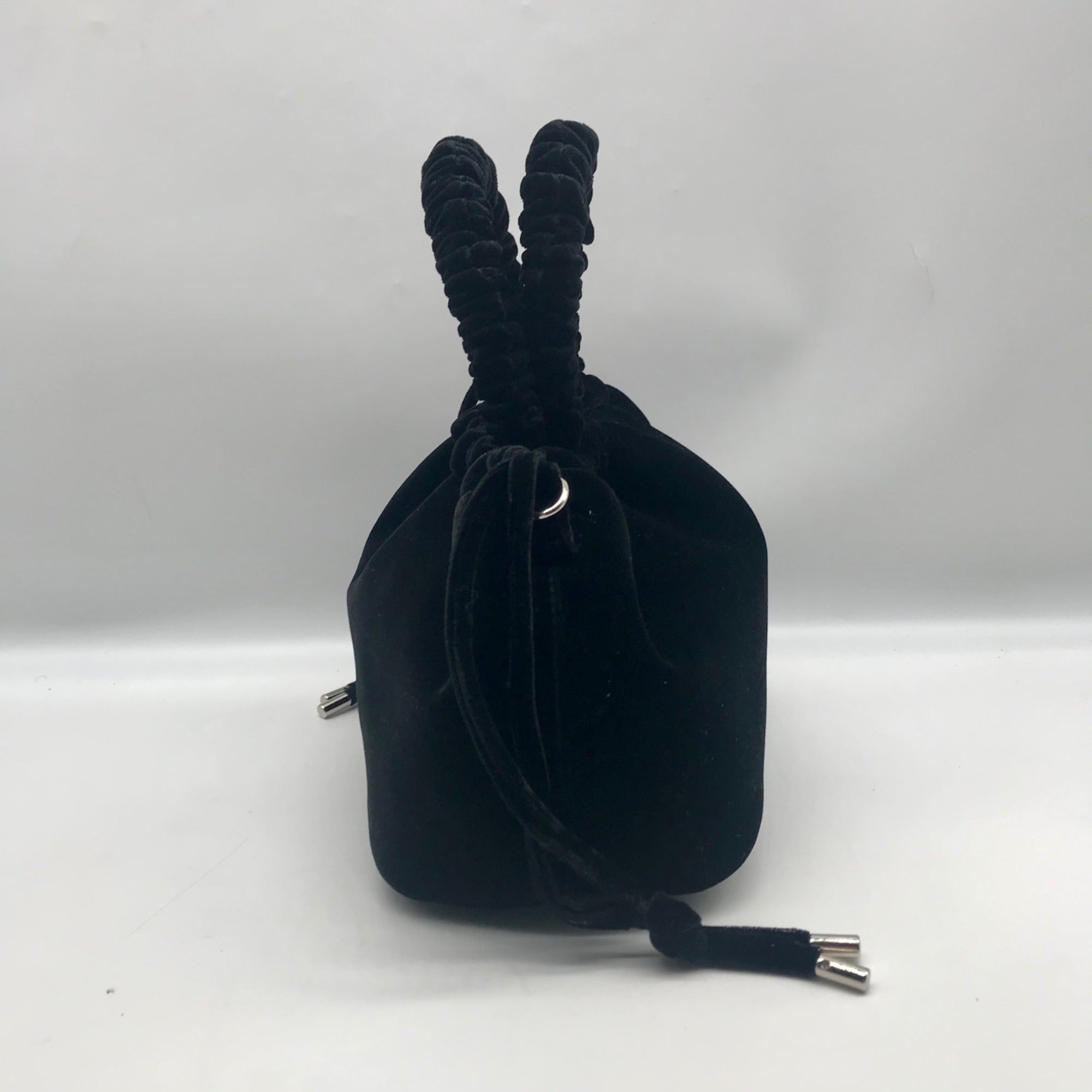 House of Harlow 1960 Black Crushed Velvet Tote Bag