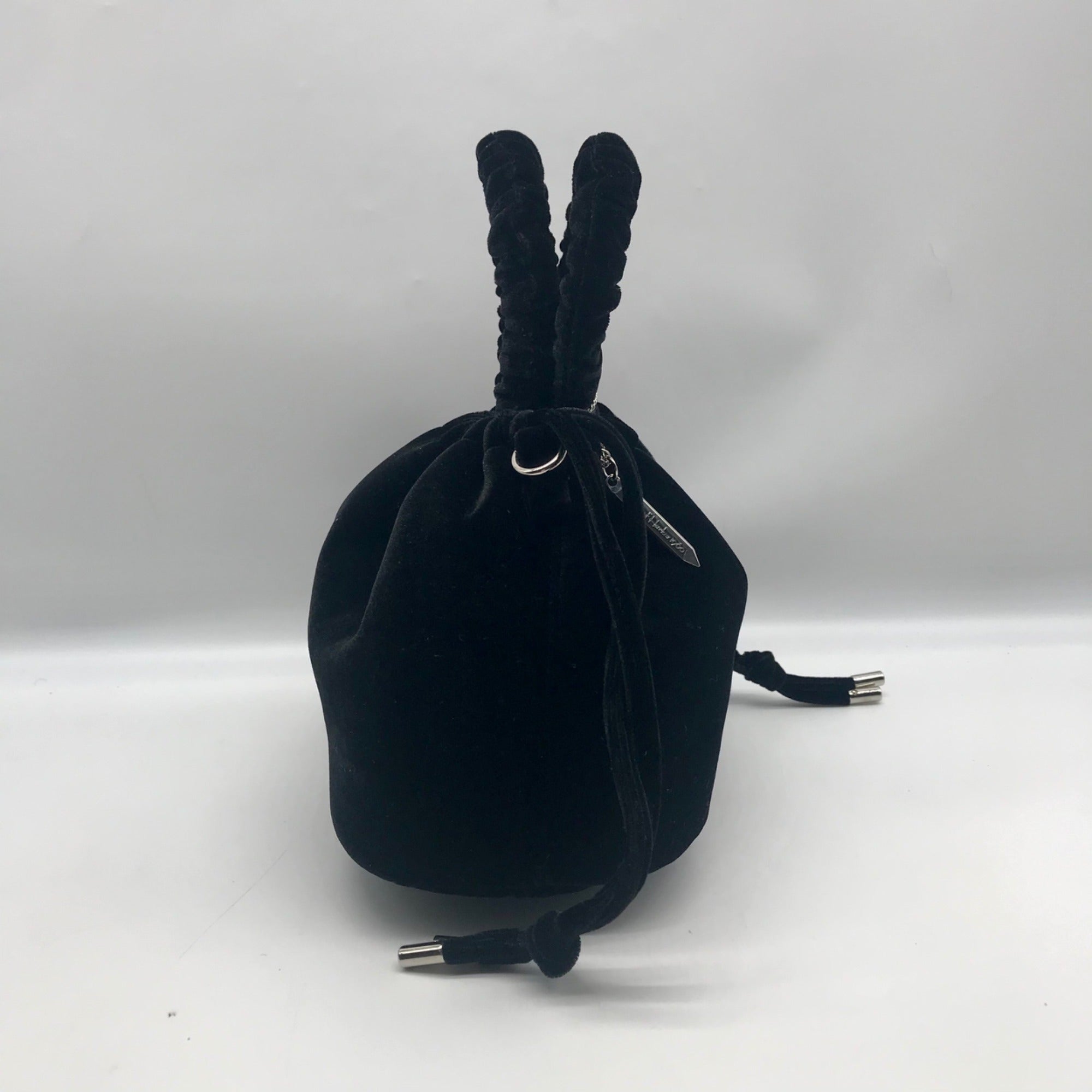 House of Harlow 1960 Black Crushed Velvet Tote Bag