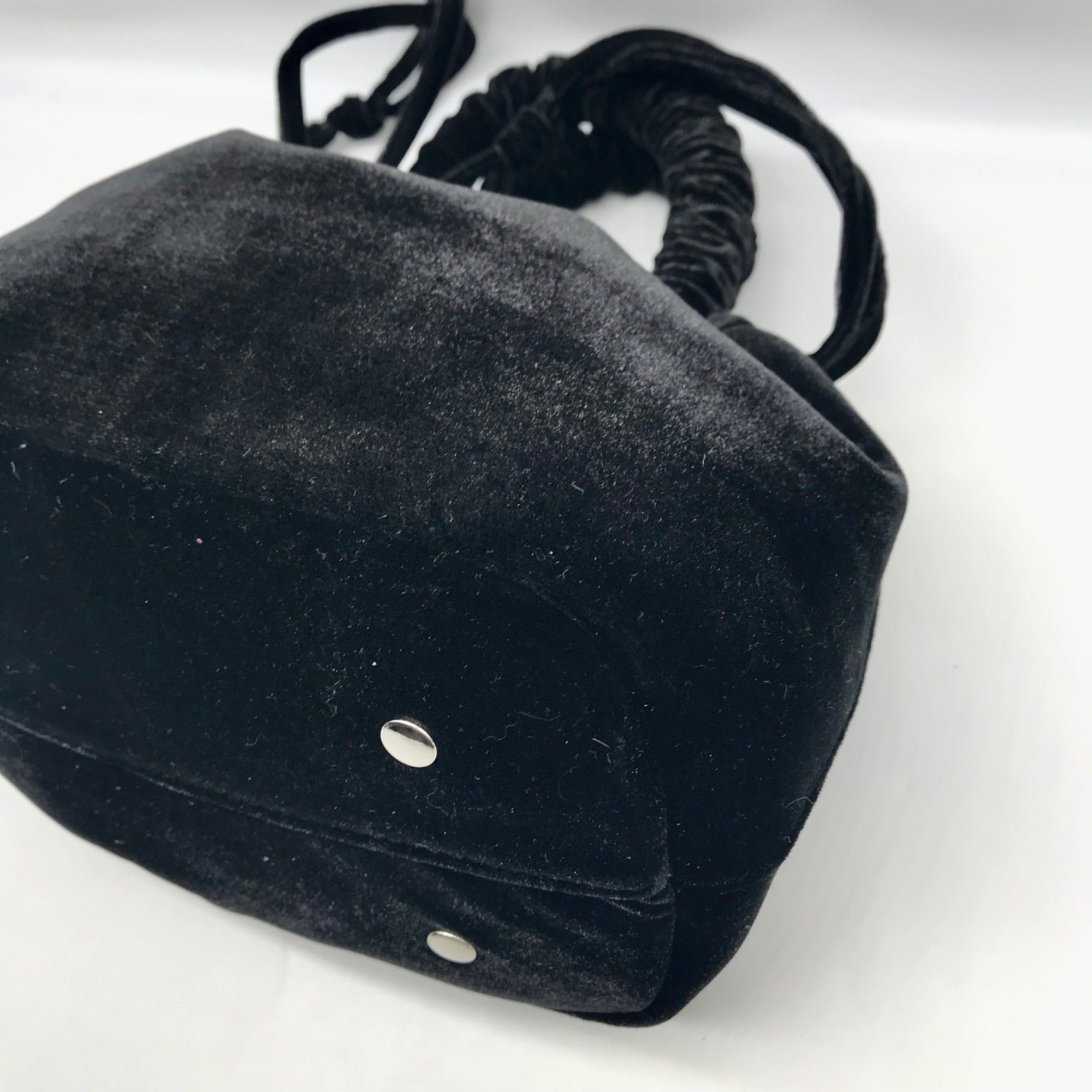 House of Harlow 1960 Black Crushed Velvet Tote Bag