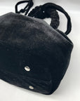 House of Harlow 1960 Black Crushed Velvet Tote Bag