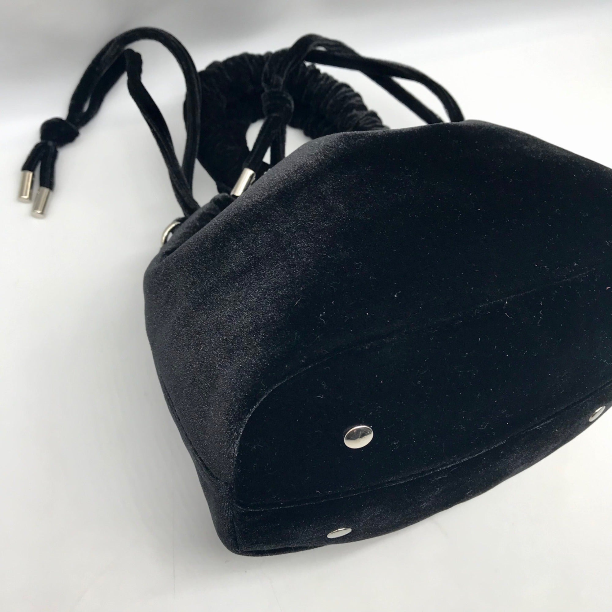 House of Harlow 1960 Black Crushed Velvet Tote Bag