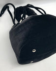 House of Harlow 1960 Black Crushed Velvet Tote Bag