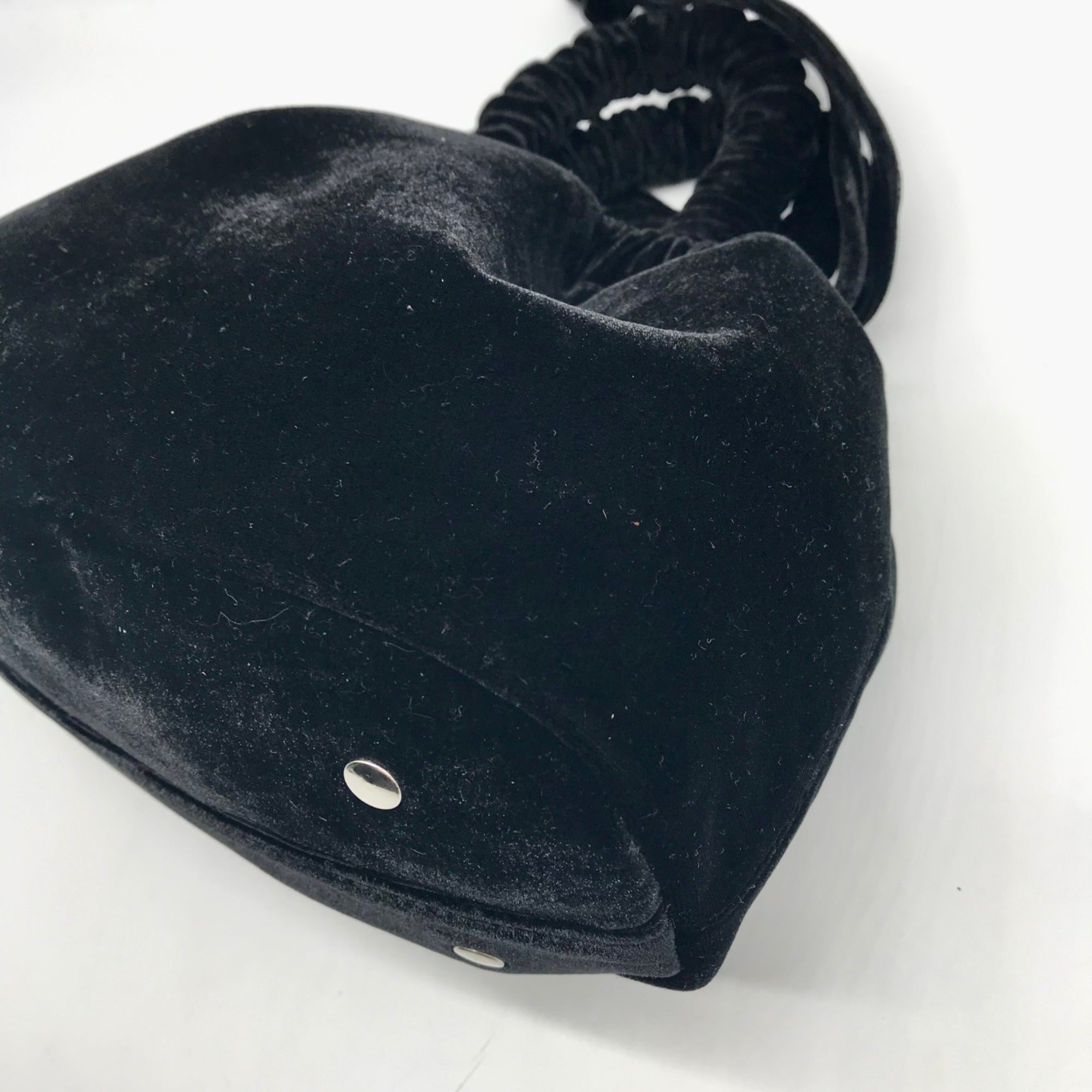 House of Harlow 1960 Black Crushed Velvet Tote Bag