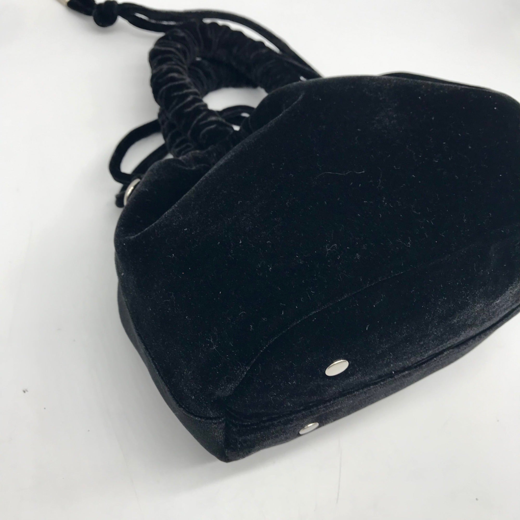 House of Harlow 1960 Black Crushed Velvet Tote Bag