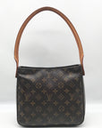 Louis Vuitton Dark Brown Monogram Canvas Looping MM Shoulder Bag