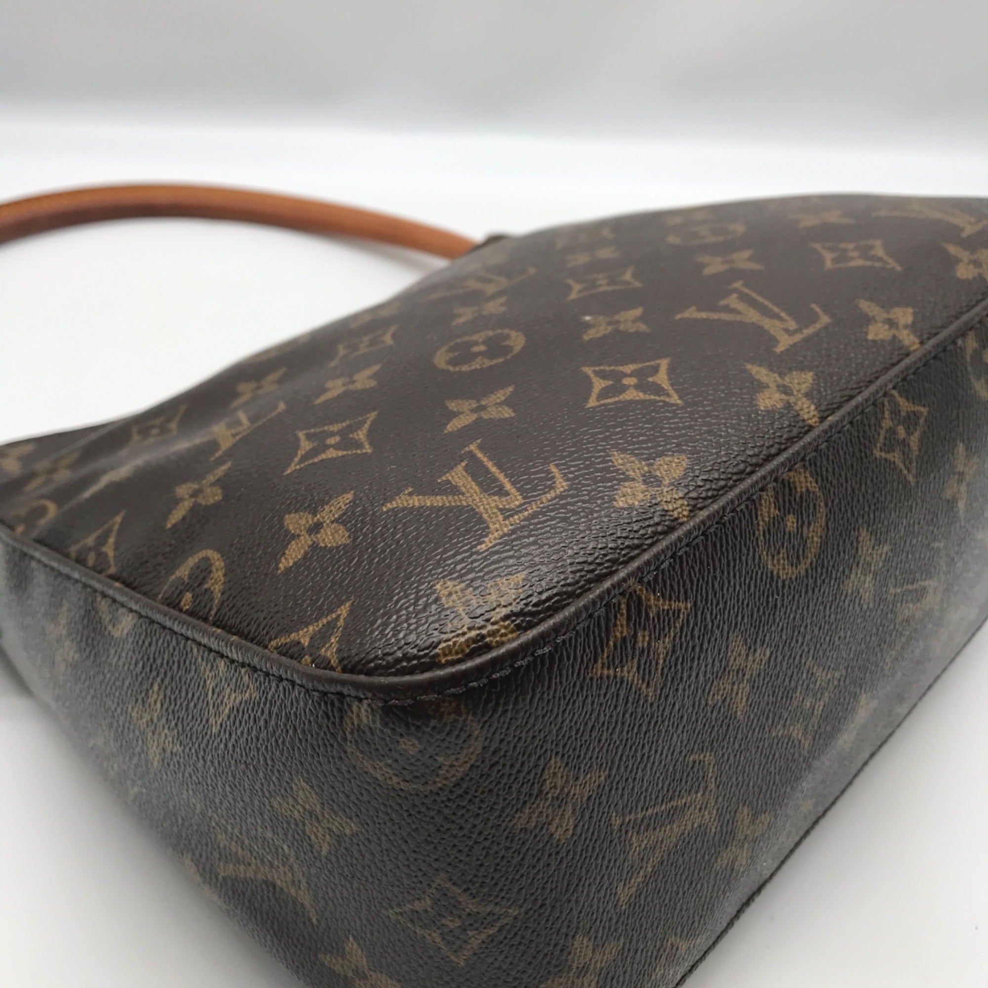 Louis Vuitton Dark Brown Monogram Canvas Looping MM Shoulder Bag