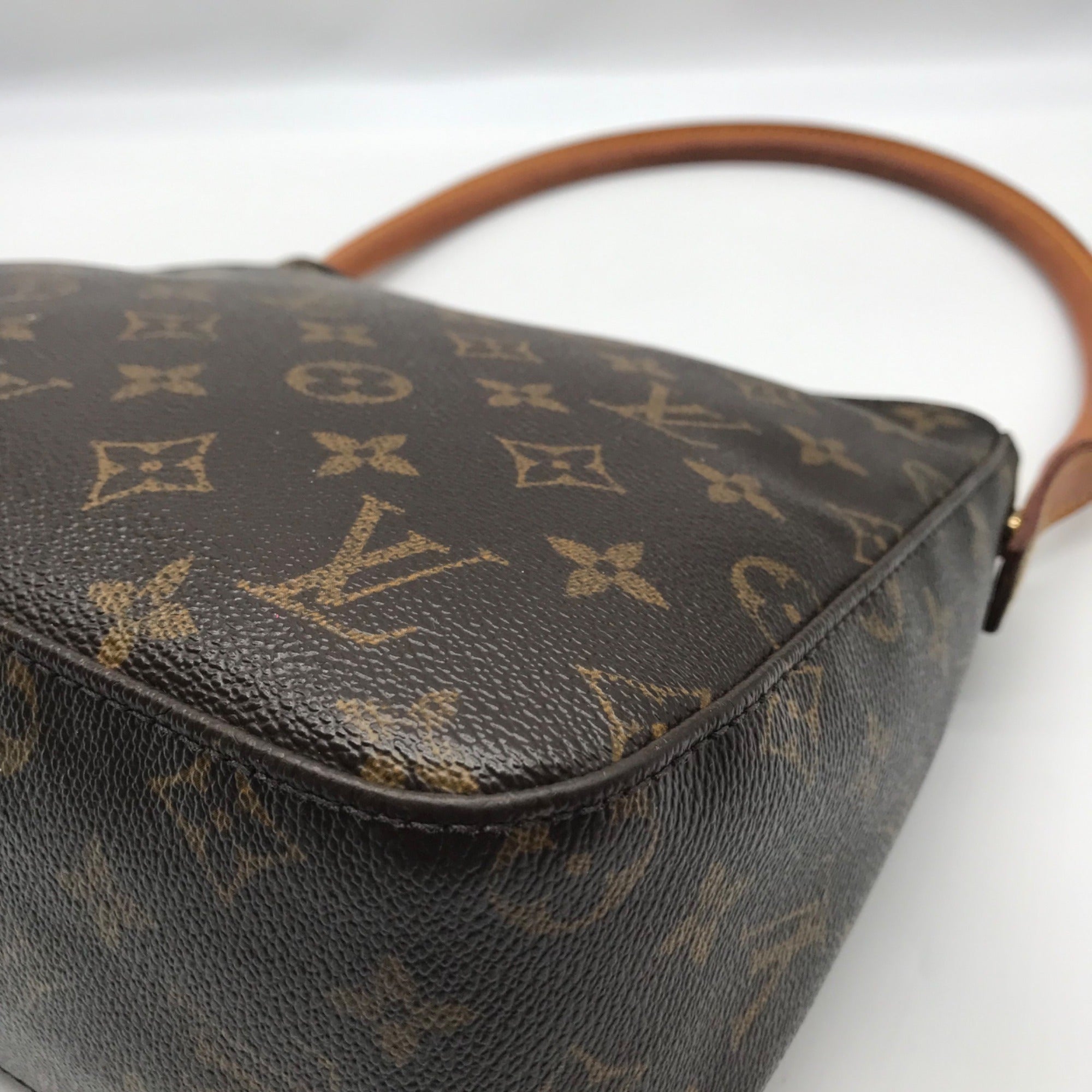 Louis Vuitton Dark Brown Monogram Canvas Looping MM Shoulder Bag