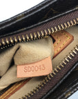 Louis Vuitton Dark Brown Monogram Canvas Looping MM Shoulder Bag