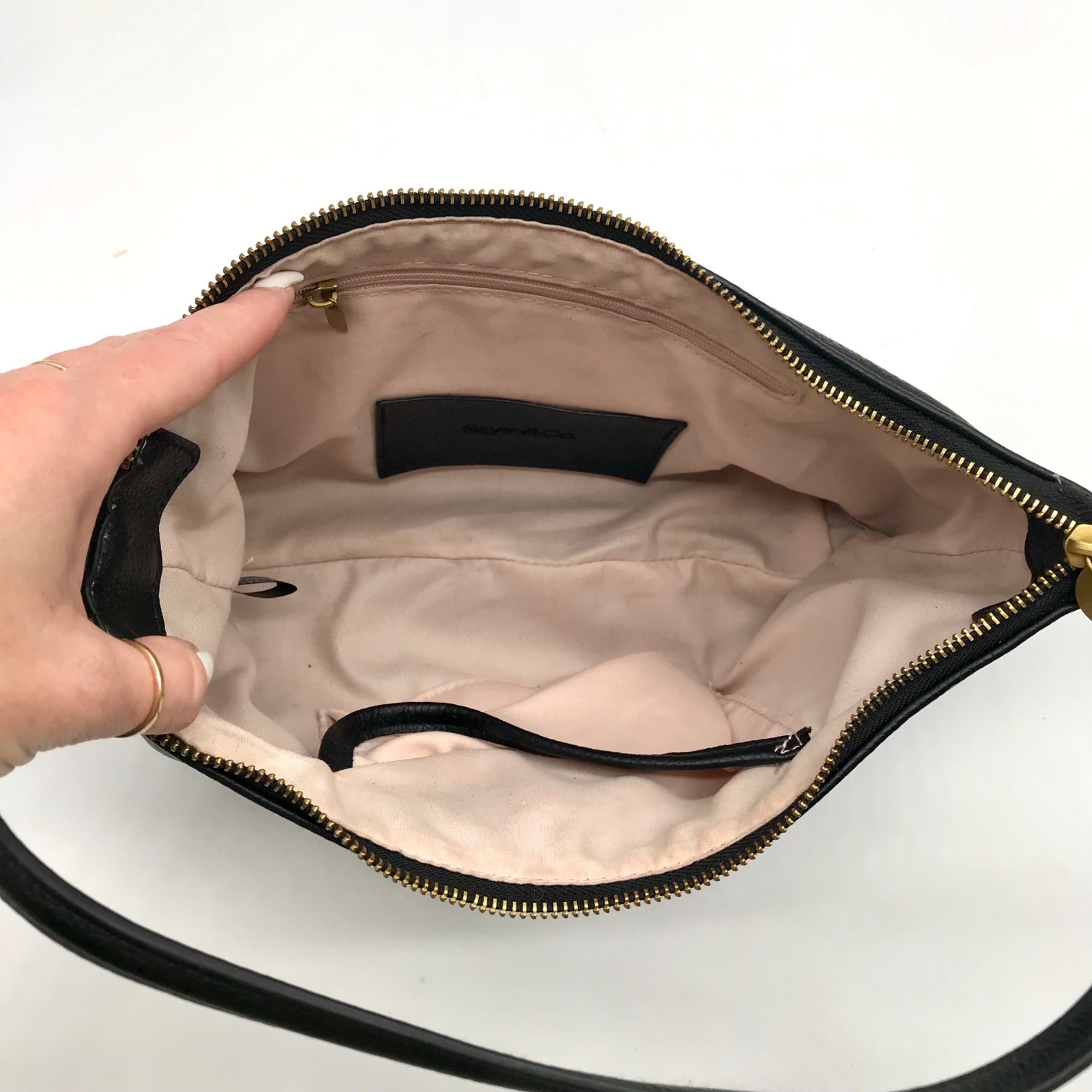 Style &amp; Co Black Faux Leather Shoulder Bag