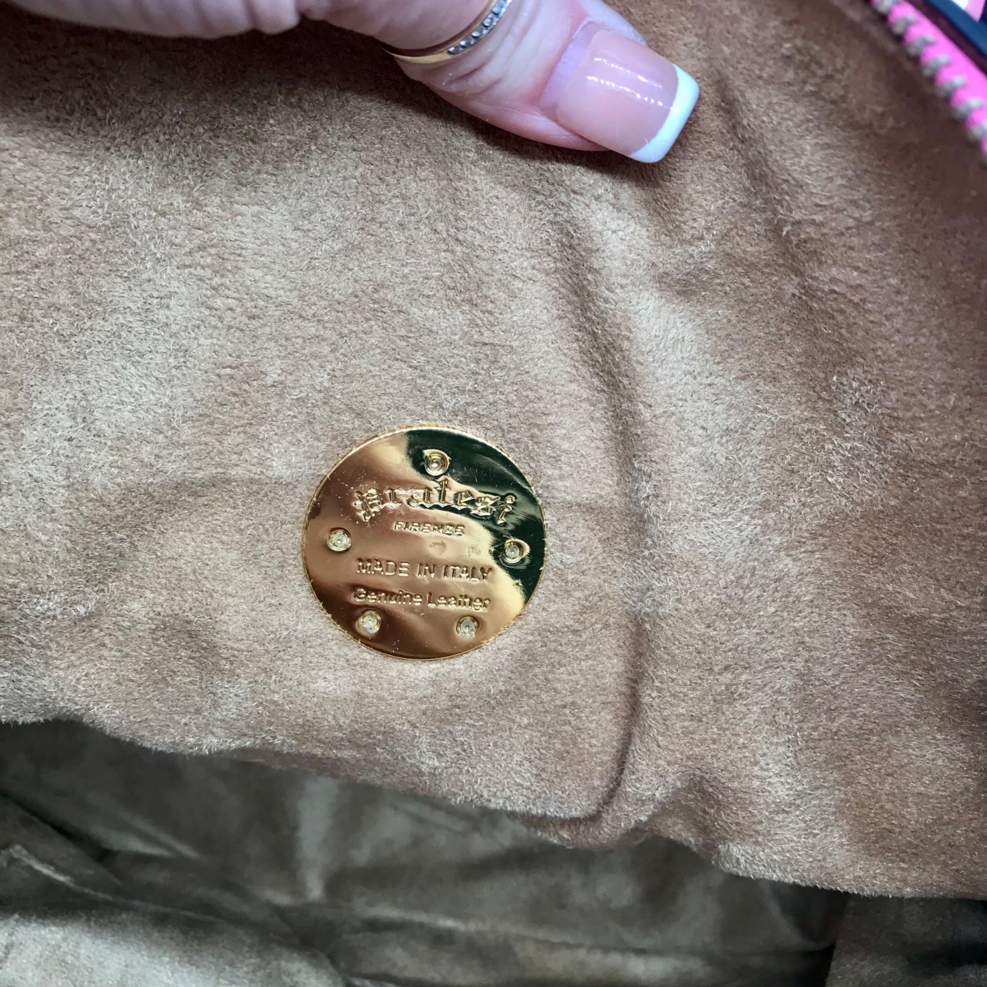 Pratesi Firenze Azalea Pink Versilia Italian Leather Satchel Bag