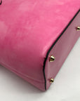 Pratesi Firenze Azalea Pink Versilia Italian Leather Satchel Bag