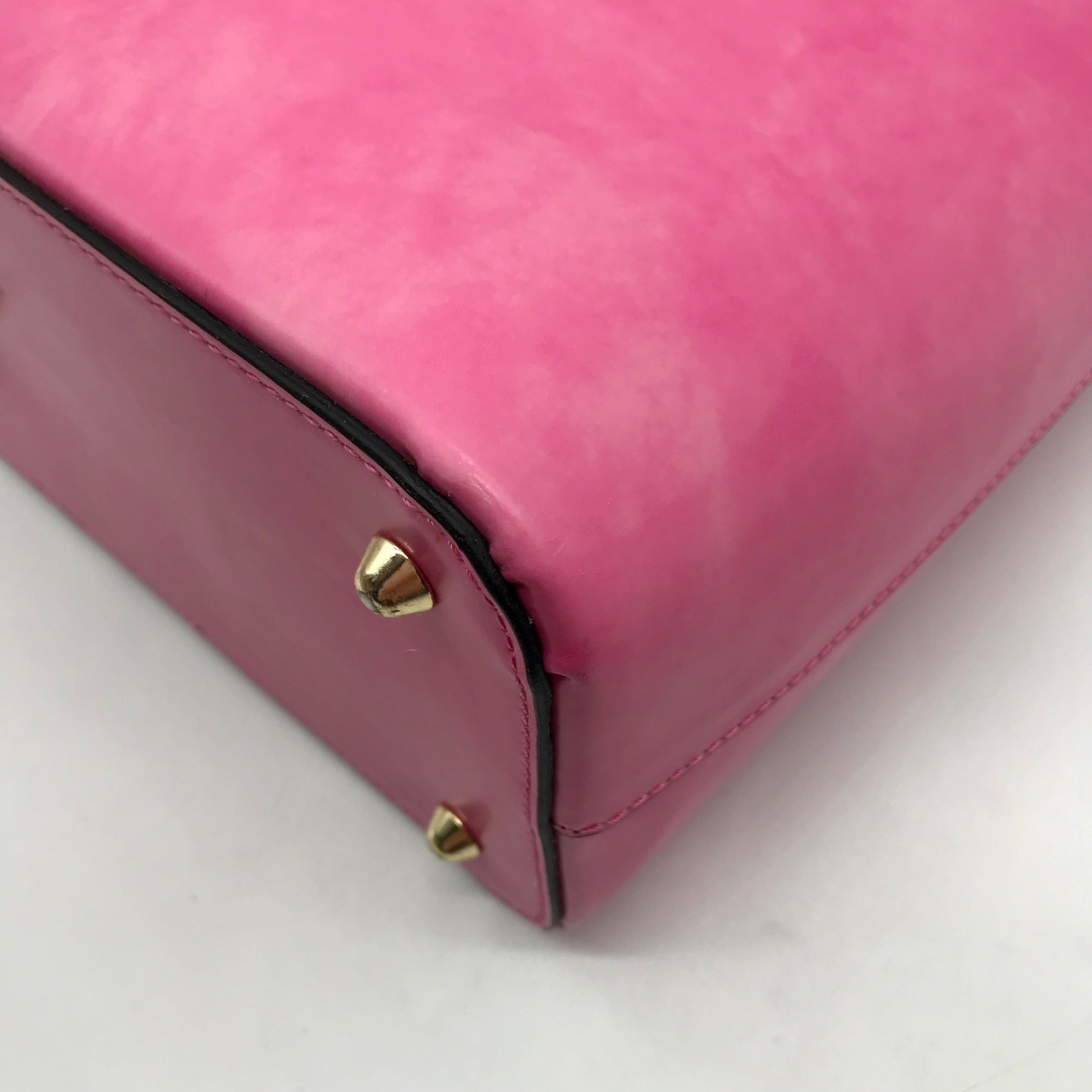 Pratesi Firenze Azalea Pink Versilia Italian Leather Satchel Bag