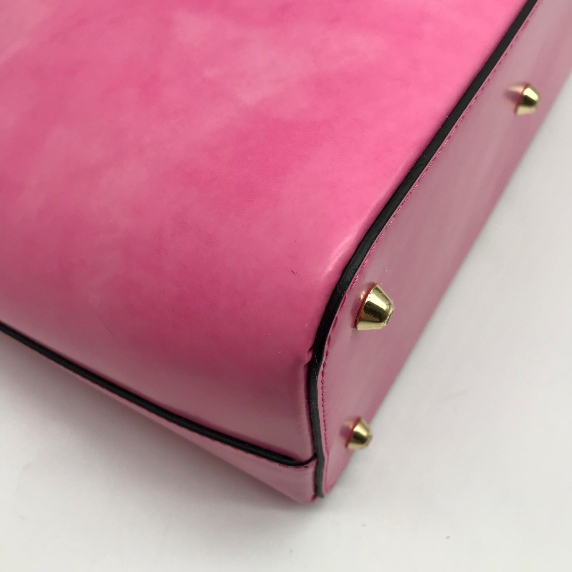 Pratesi Firenze Azalea Pink Versilia Italian Leather Satchel Bag