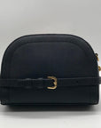 Marc Jacobs Sleek Black Saffiano Leather Dome Crossbody Bag