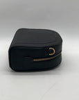 Marc Jacobs Sleek Black Saffiano Leather Dome Crossbody Bag