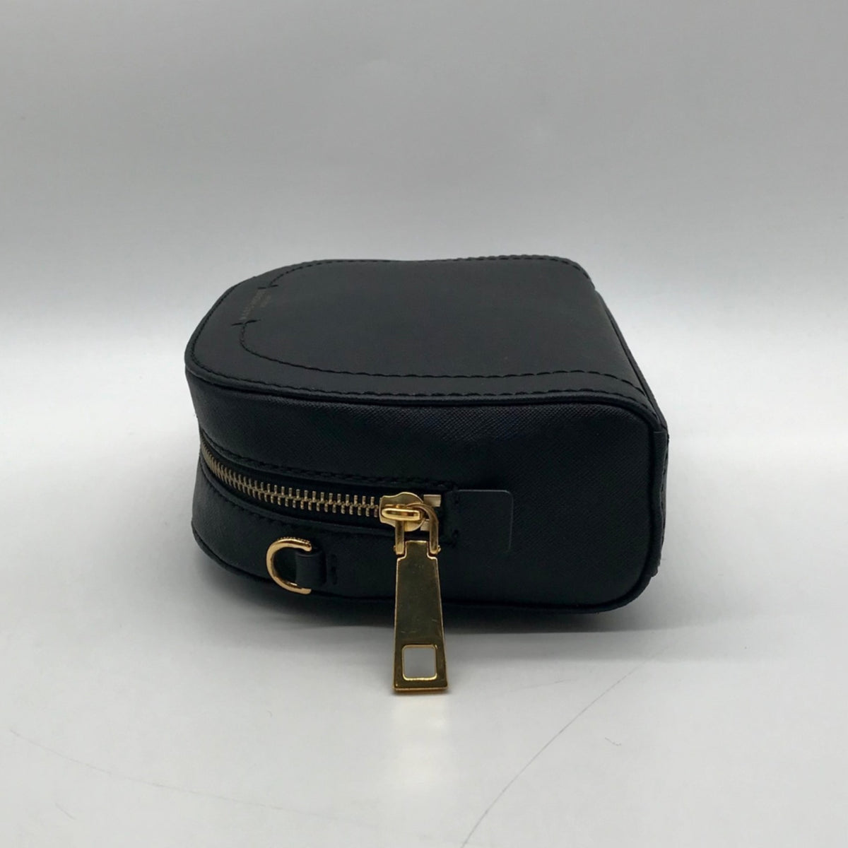 Marc Jacobs Sleek Black Saffiano Leather Dome Crossbody Bag