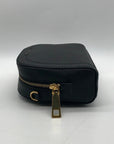 Marc Jacobs Sleek Black Saffiano Leather Dome Crossbody Bag