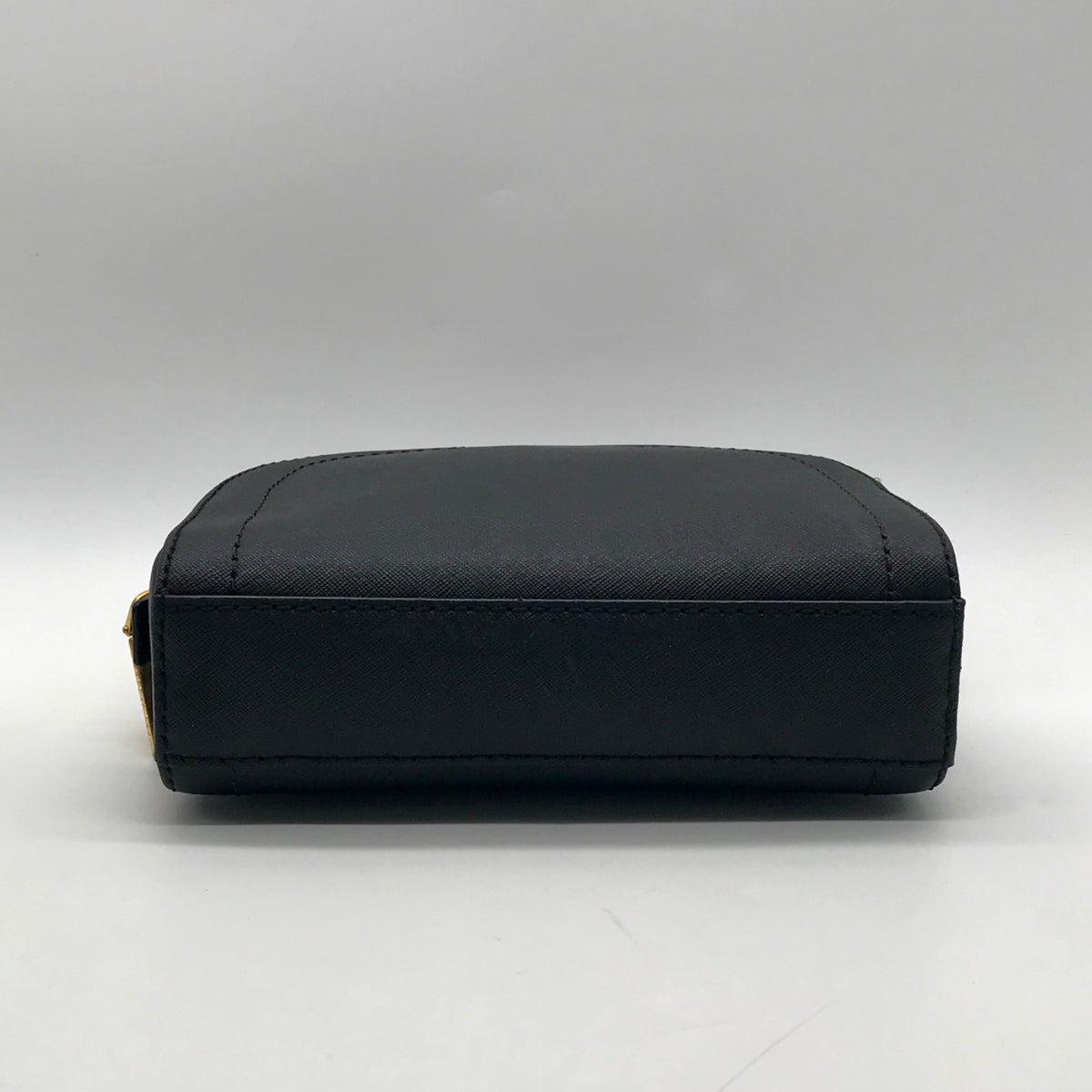 Marc Jacobs Sleek Black Saffiano Leather Dome Crossbody Bag