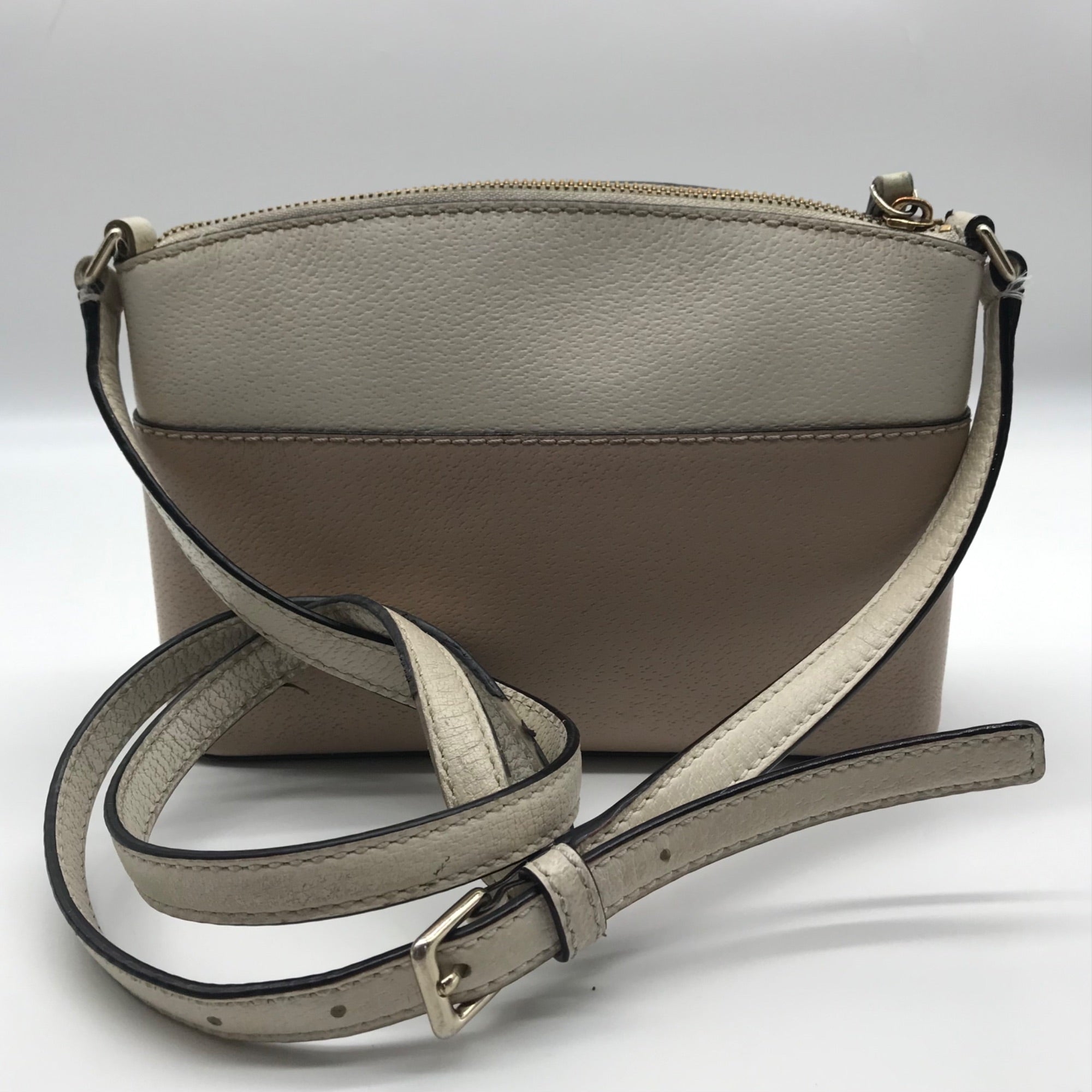 Kate Spade Mauve &amp; Ivory Pebbled Leather Grove Street Millie Crossbody Bag