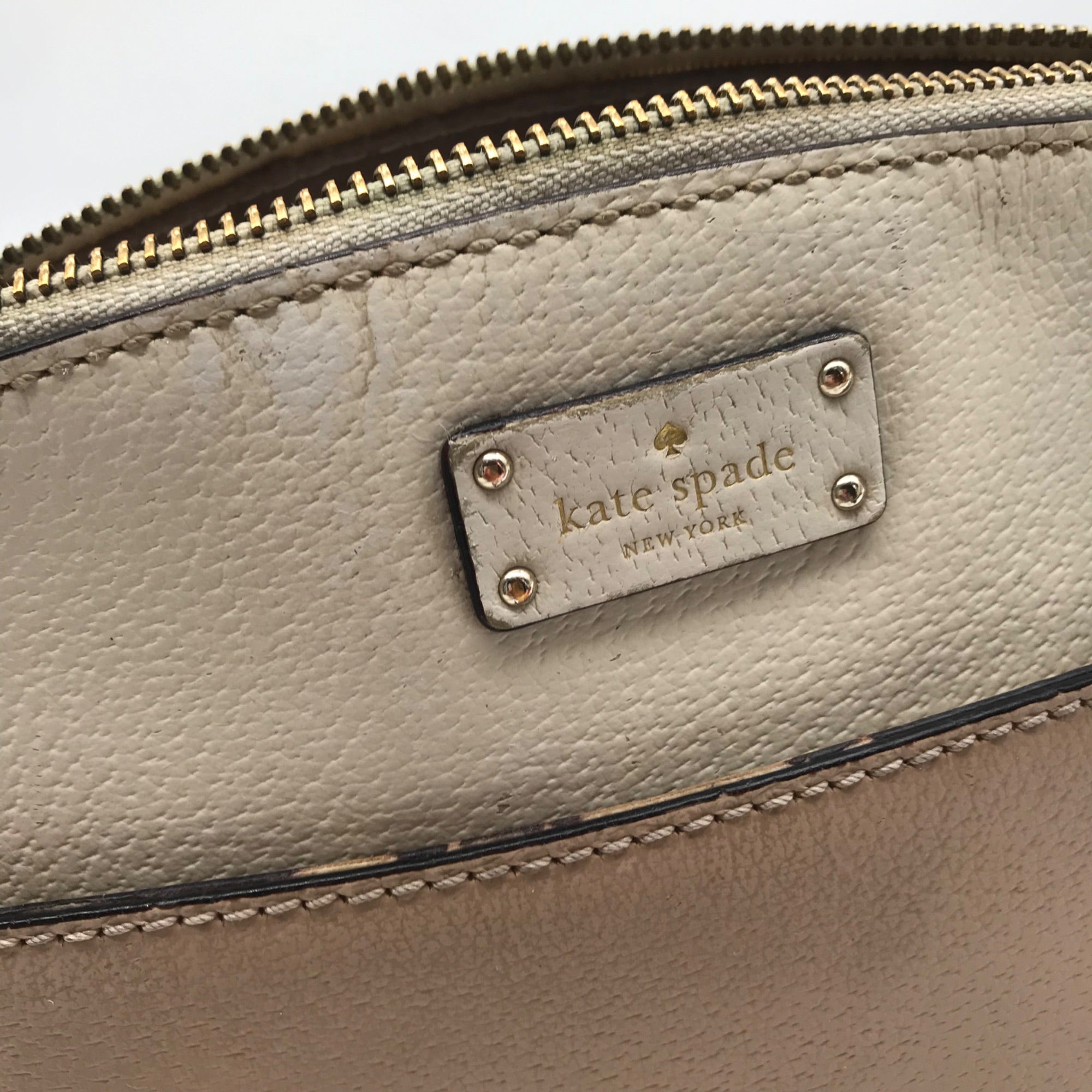 Kate Spade Mauve &amp; Ivory Pebbled Leather Grove Street Millie Crossbody Bag