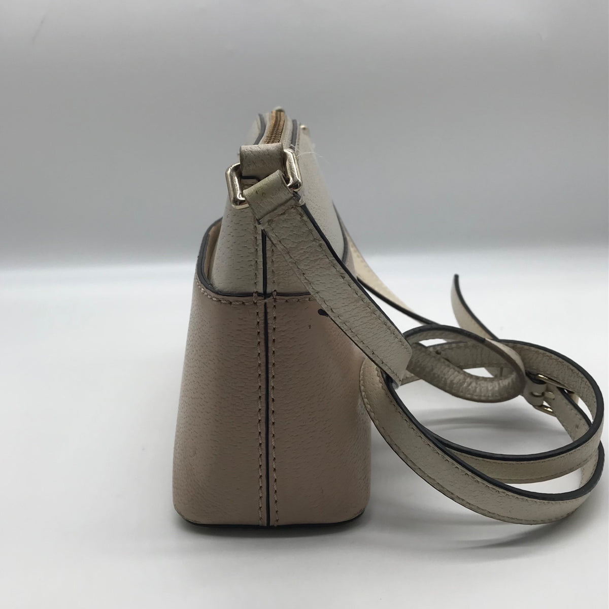 Kate Spade Mauve &amp; Ivory Pebbled Leather Grove Street Millie Crossbody Bag