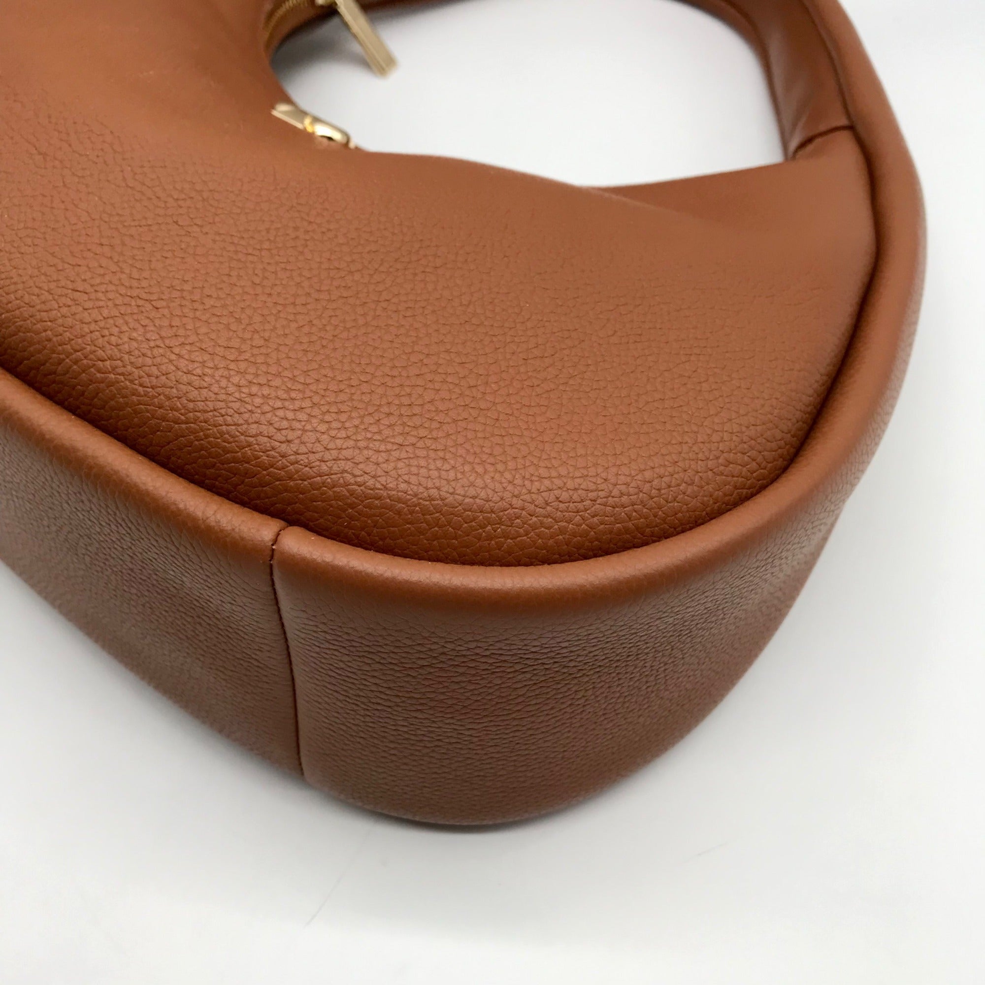 Kate Spade Brown Pebbled Leather Kayla Crescent Shoulder Bag