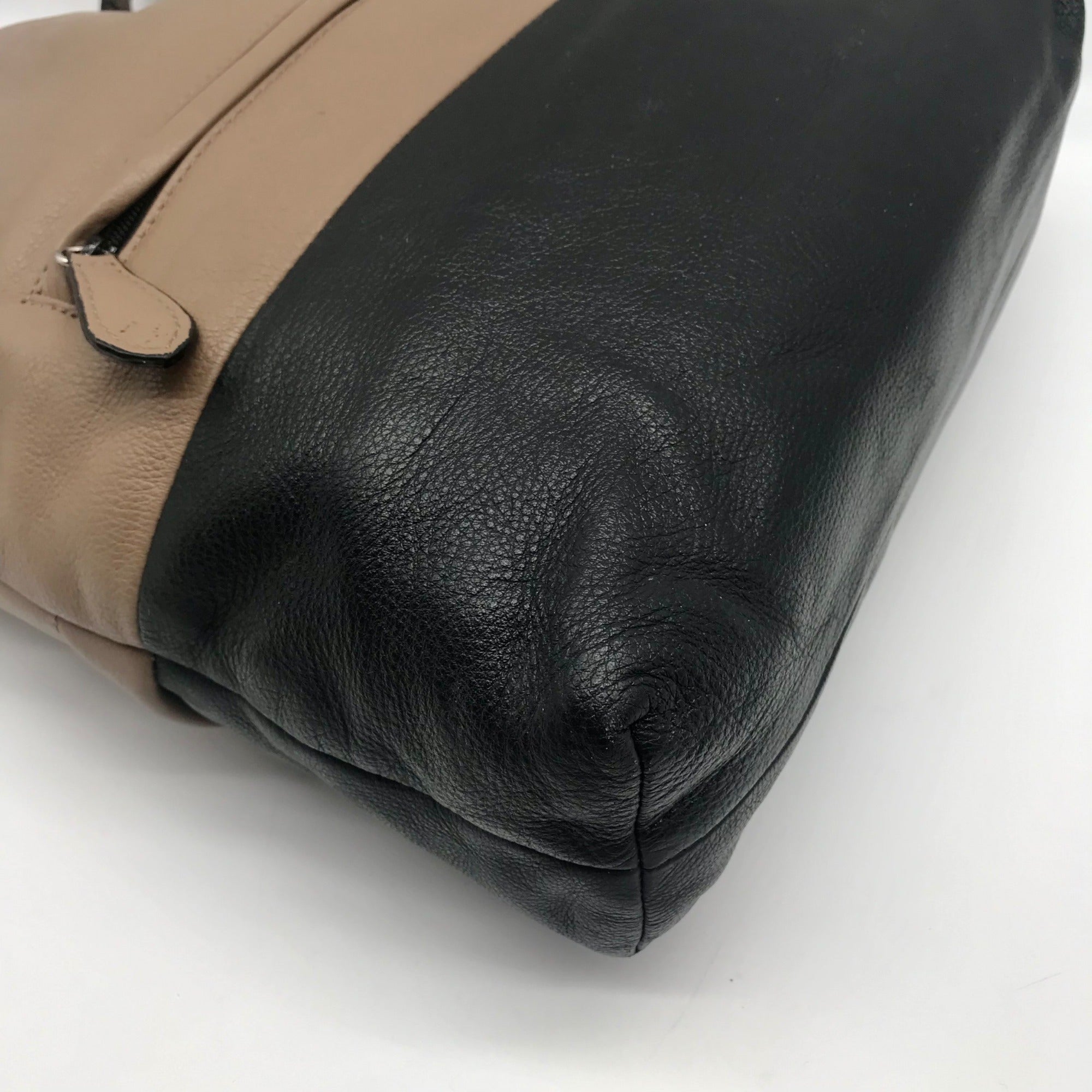 Brighton Brown &amp; Black Leather Color-block Shoulder Bag
