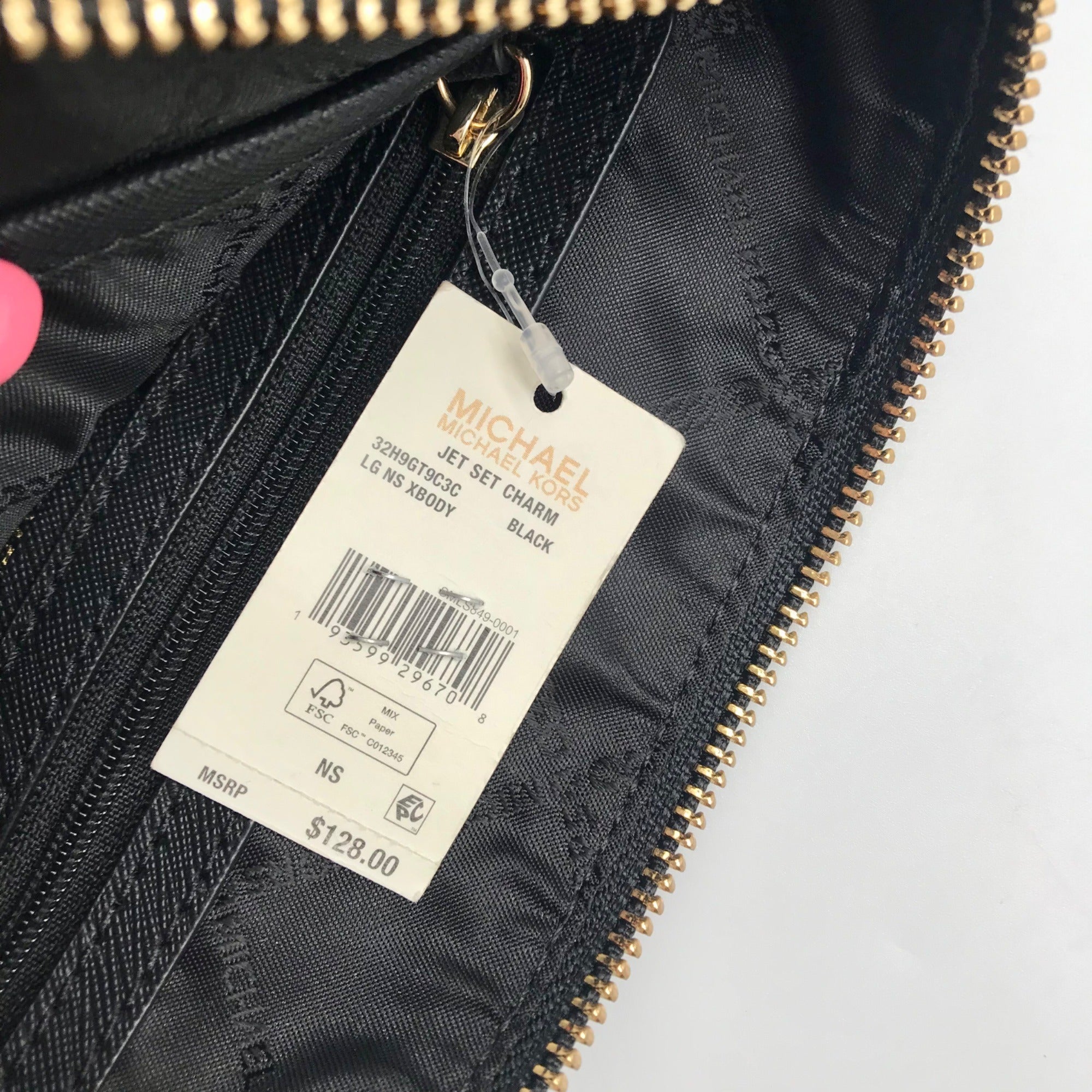 Michael Kors Black Nylon Jet Set Large Gabardine Messenger Bag