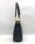Michael Kors Black Saffiano Leather Lori Chain Tote Bag