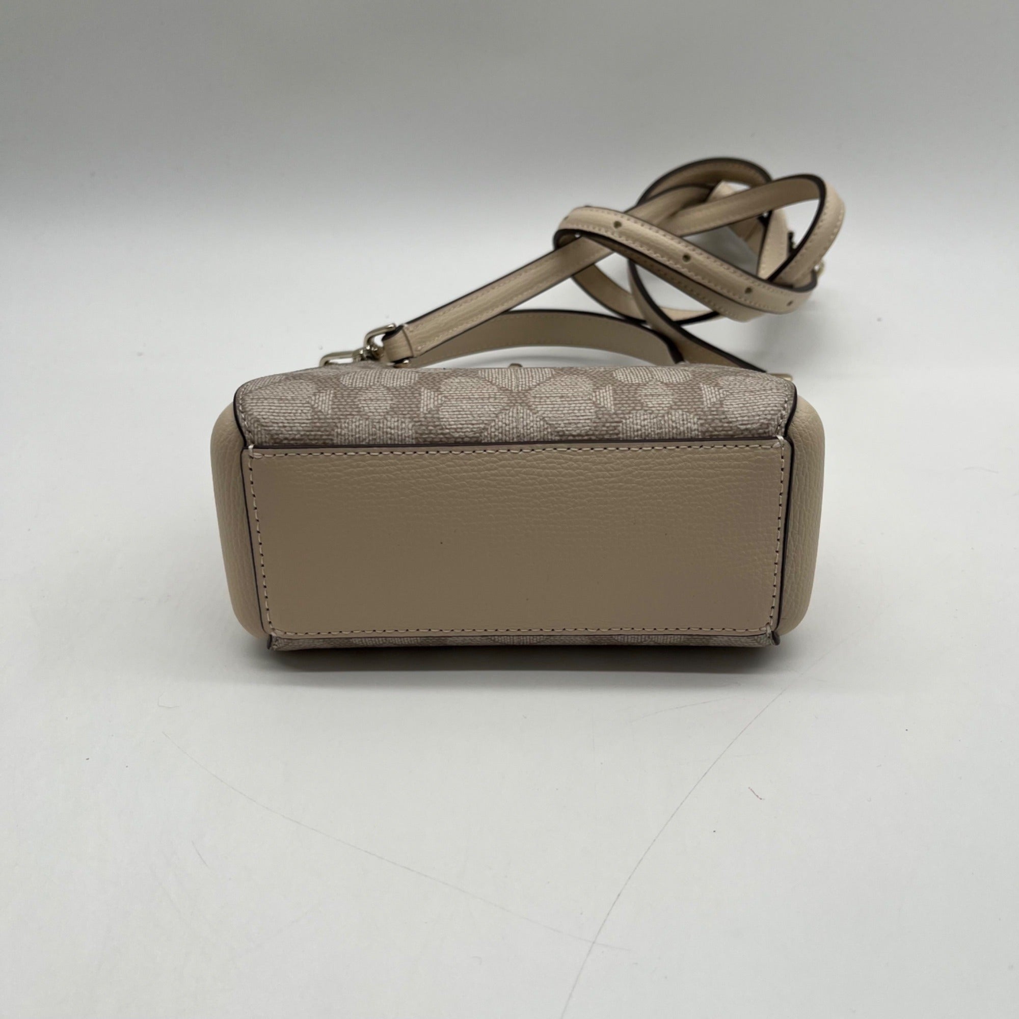Kate Spade Dark Beige Spade Flower PVC Mini Top Handle Crossbody