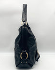 Michael Kors Black Patent Leather Austin Slouchy Bag