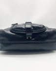 Michael Kors Black Patent Leather Austin Slouchy Bag