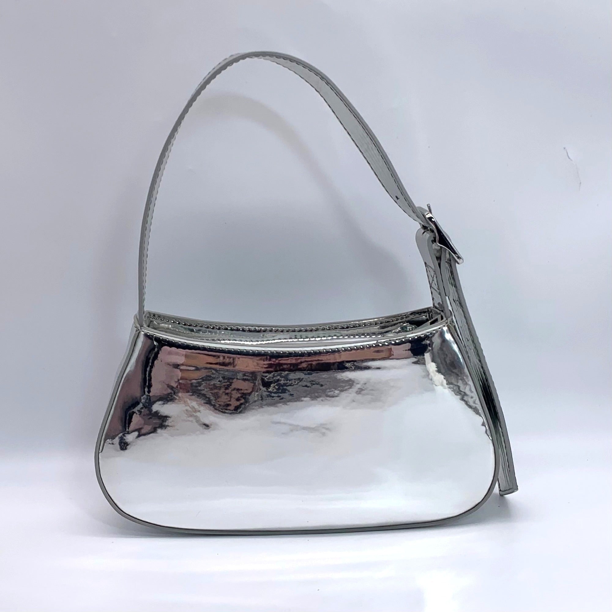 Aqua Silver Metallic Mini Handbag - NWT