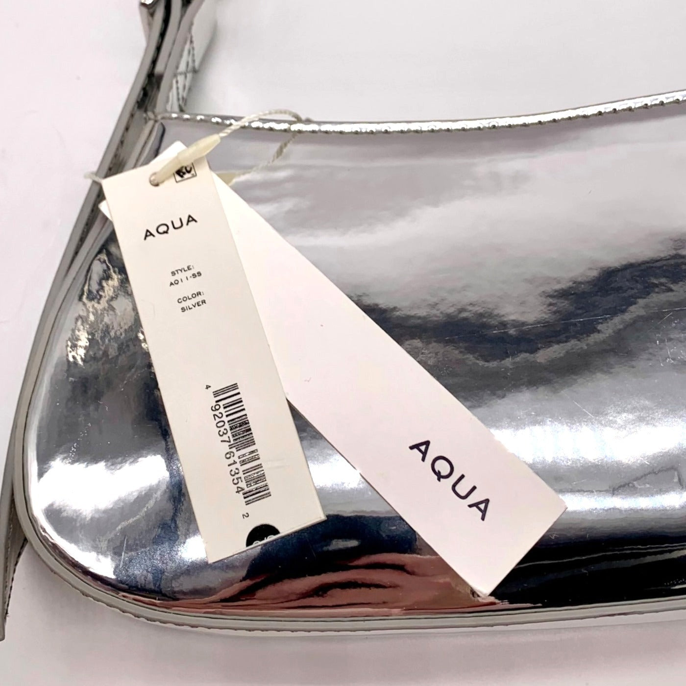 Aqua Silver Metallic Mini Handbag - NWT