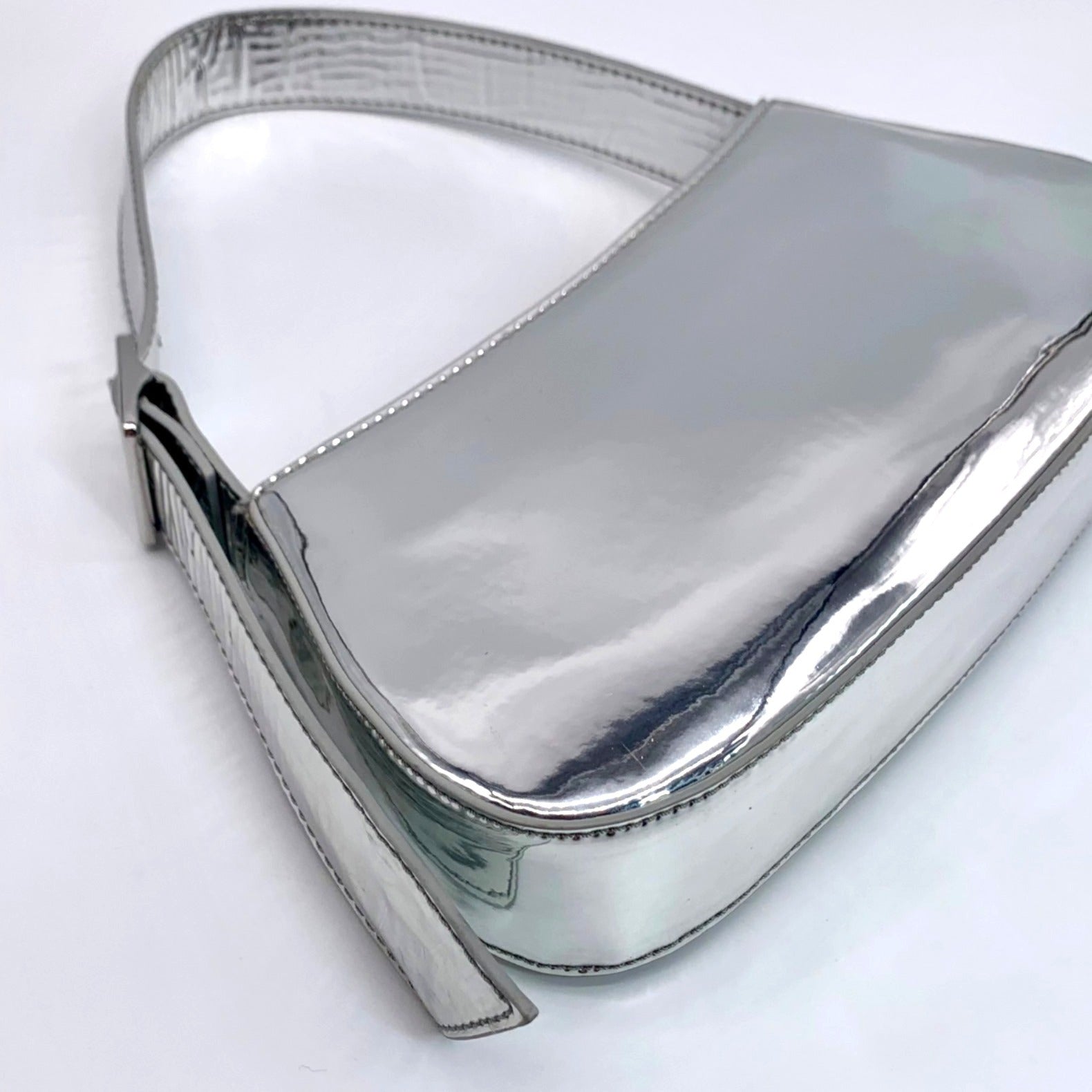 Aqua Silver Metallic Mini Handbag - NWT