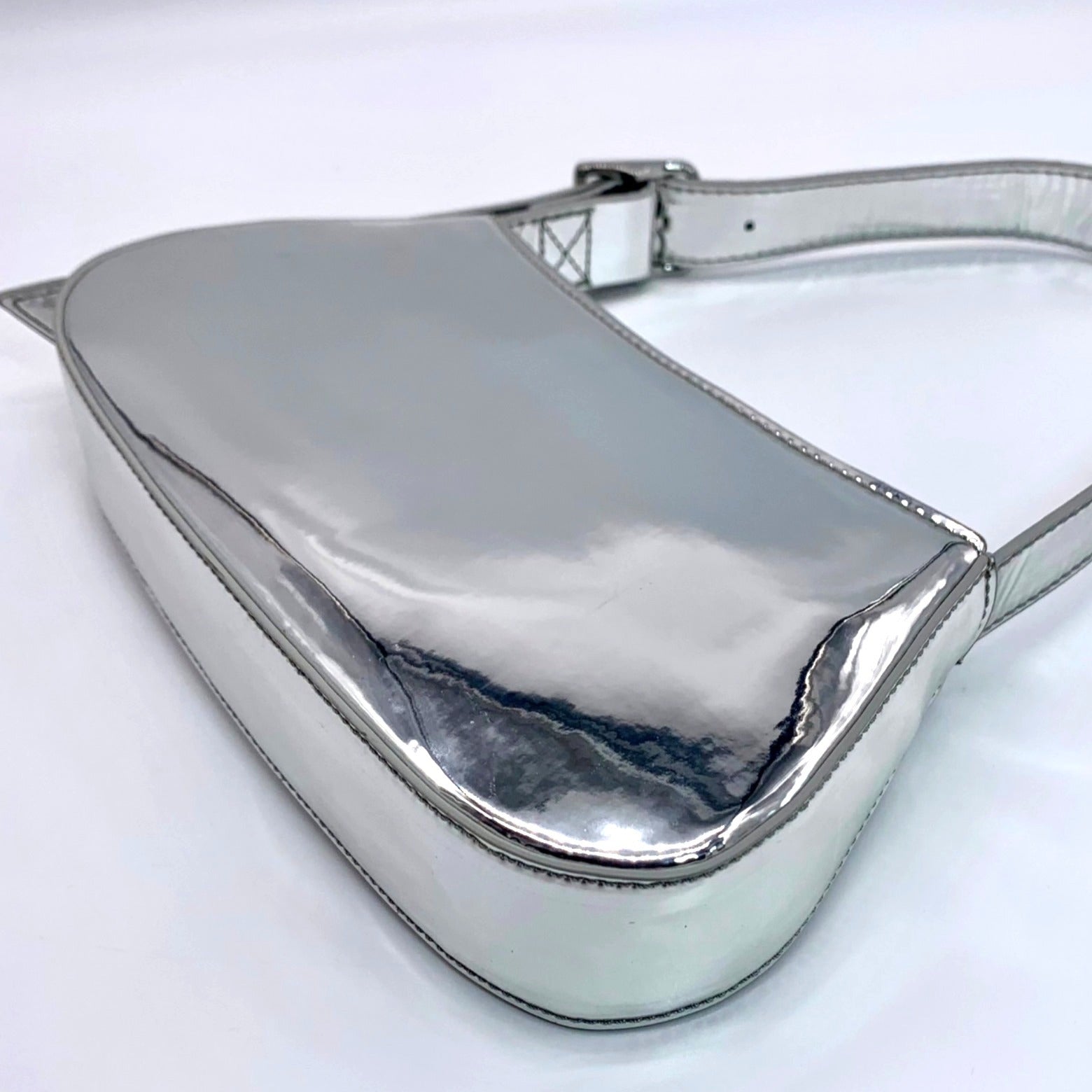 Aqua Silver Metallic Mini Handbag - NWT