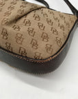 Dooney & Bourke Brown Monogram Canvas Baguette Bag