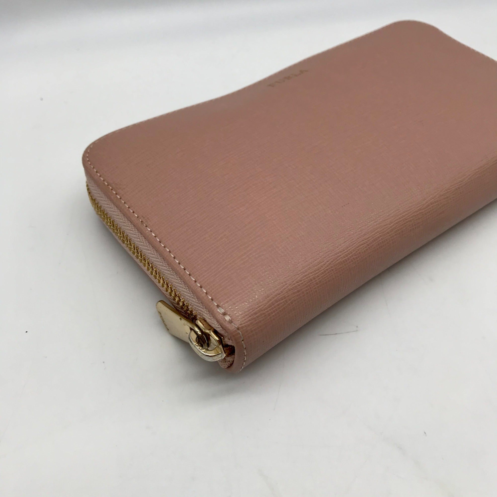 Furla Pink Leather Babylon Continental Wallet